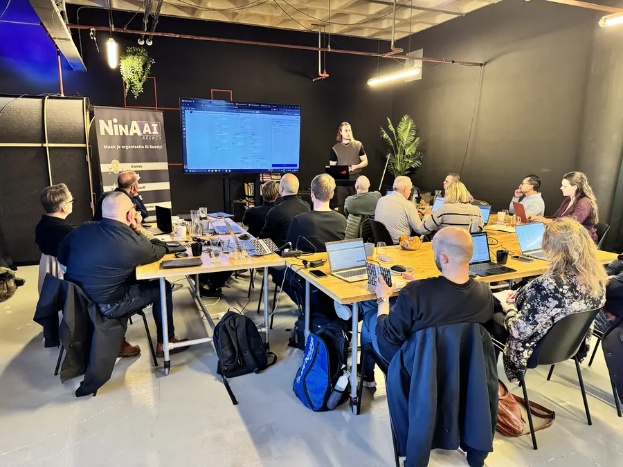 Live demo of an n8n workflow during a NinA session
