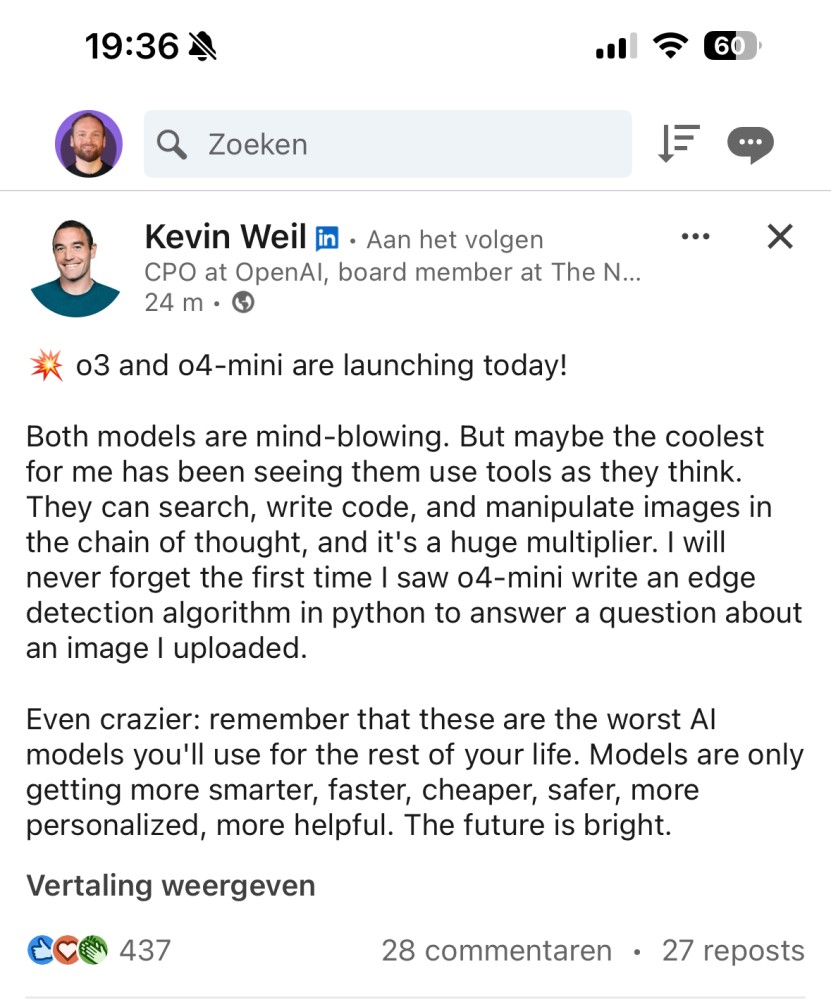 OpenAI o3 en o4-mini release