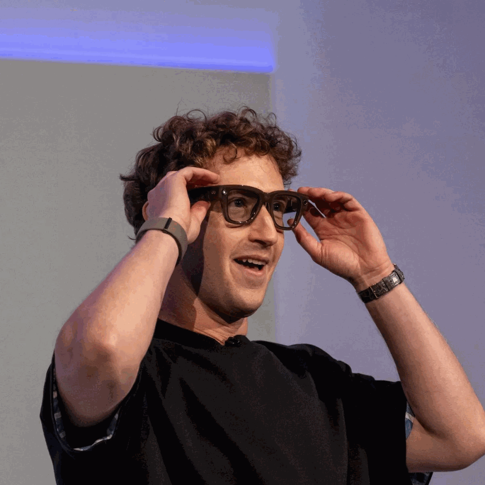 Mark Zuckerberg with Ray-Ban Meta glasses